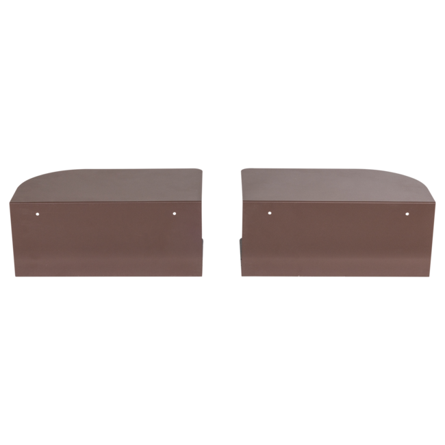 Woood Ovia Nachtkastje Links/Rechts Metaal Paars/Bruin - Set Van 2