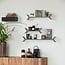 Woood Lorin Wandplanken Metaal Zand - Set Van 3