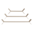 Woood Lorin Wandplanken Metaal Zand - Set Van 3
