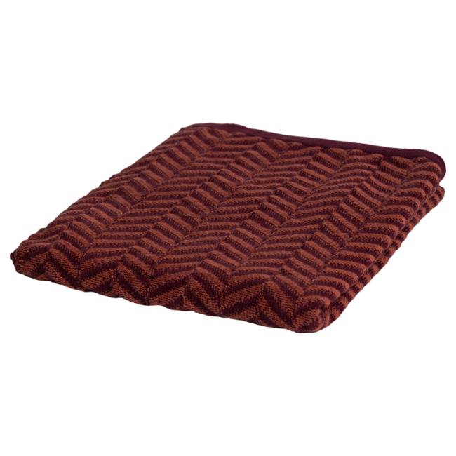 Woood Suna Plaid 130x170 Cm Katoen Bordeauxrood/Paars