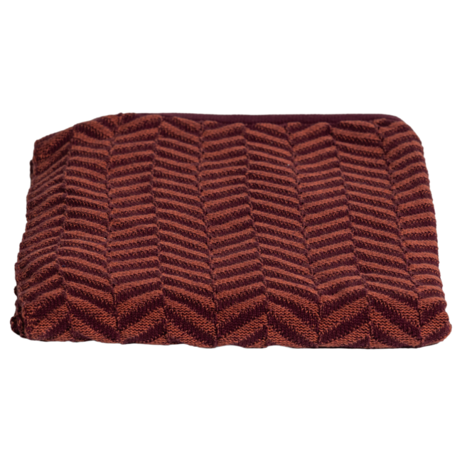 Woood Suna Plaid 130x170 Cm Katoen Bordeauxrood/Paars
