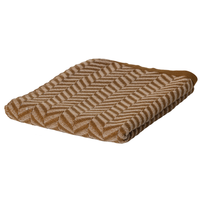 Woood Suna Plaid 130x170 Cm Katoen Honinggeel/Ecru