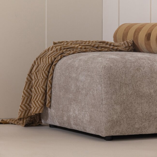 Woood Suna Plaid 130x170 Cm Katoen Honinggeel/Ecru