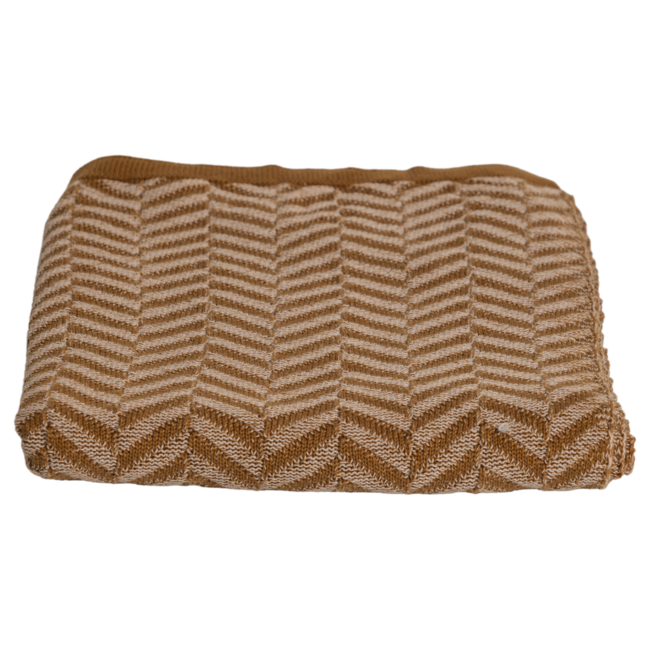 Woood Suna Plaid 130x170 Cm Katoen Honinggeel/Ecru