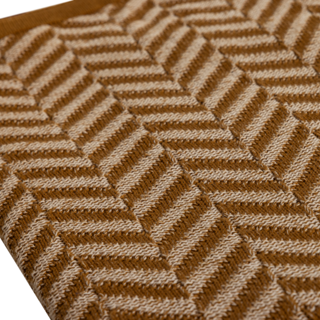 Woood Suna Plaid 130x170 Cm Katoen Honinggeel/Ecru
