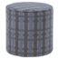 Woood Sarli Poef Hoog Ruit Dessin Chenille Grijs/Blauw [FSC]