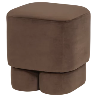 Woood Valen Poef Velvet Bruin [FSC]
