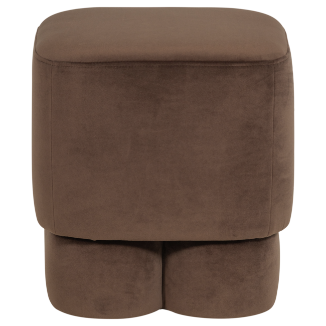 Woood Valen Poef Velvet Bruin [FSC]