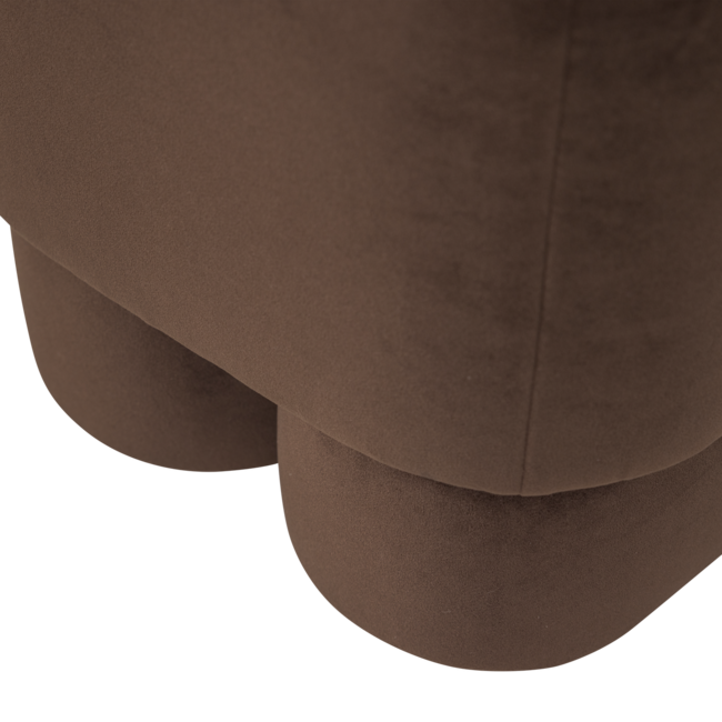 Woood Valen Poef Velvet Bruin [FSC]