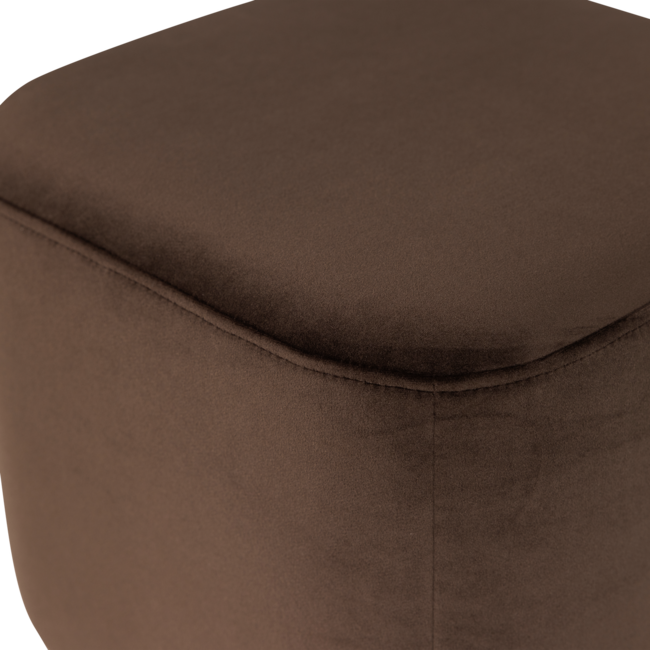 Woood Valen Poef Velvet Bruin [FSC]