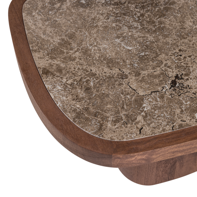 Woood Granu Salontafel Marmer/Mangohout Bruin [FSC]