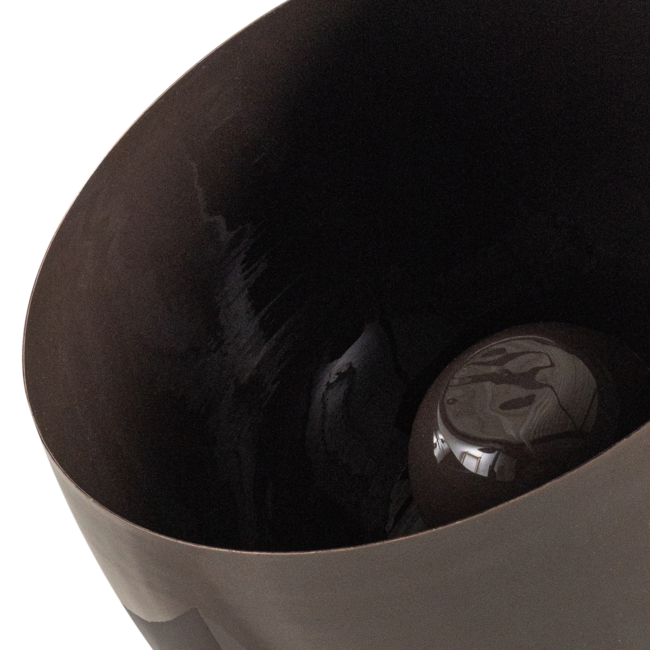 Woood Mero Tafellamp 34xo35 Cm Metaal Hoogglans Donkerbruin