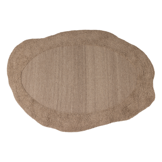 Woood Milio Organisch Vloerkleed 170x240 Cm Wol/Katoen Zand