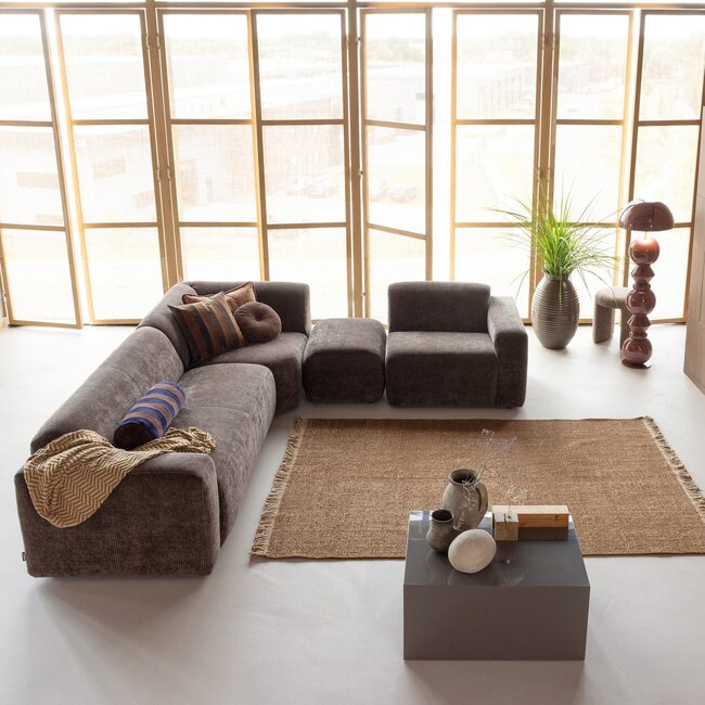 Woood Ruglio Vloerkleed 170x240 Cm Wol/Jute Bruin