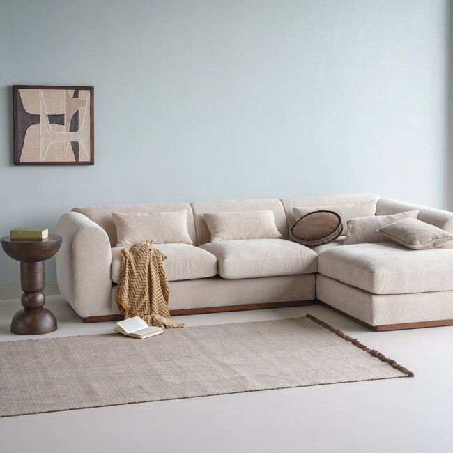 Woood Weavly Vloerkleed 170x240 Cm Wol Bruin/Naturel