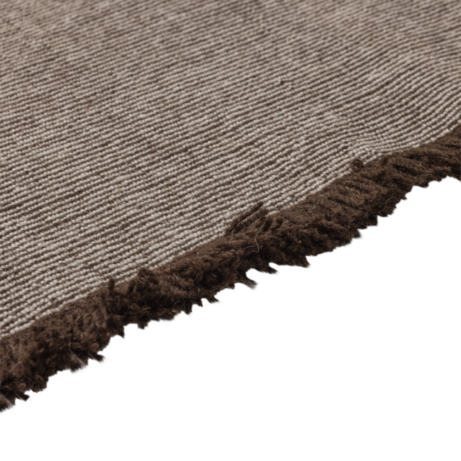 Woood Weavly Vloerkleed 170x240 Cm Wol Bruin/Naturel