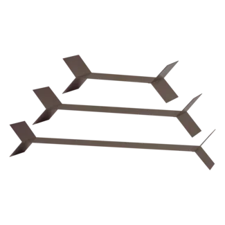 Woood Lorin Wandplanken Metaal Mokkabruin - Set Van 3