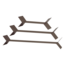 Woood Lorin Wandplanken Metaal Mokkabruin - Set Van 3