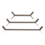 Woood Lorin Wandplanken Metaal Mokkabruin - Set Van 3