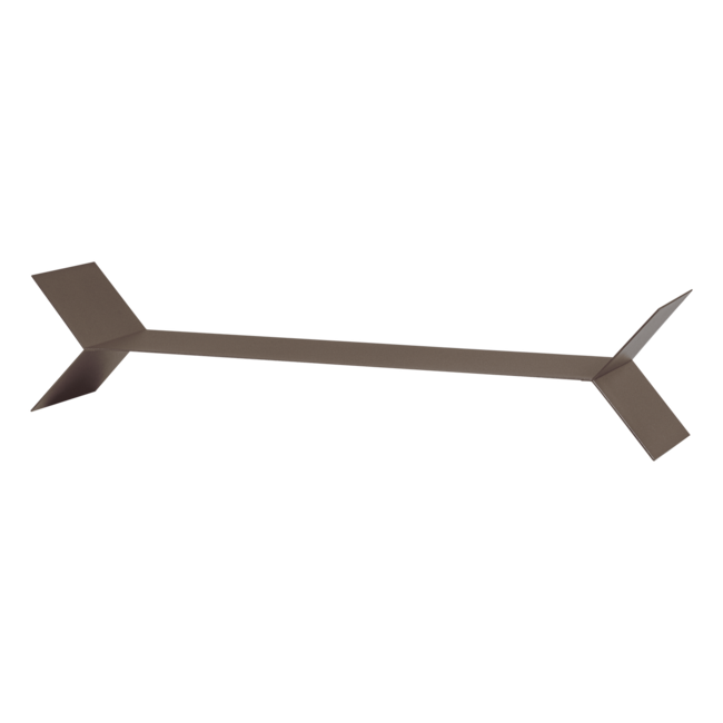 Woood Lorin Wandplanken Metaal Mokkabruin - Set Van 3