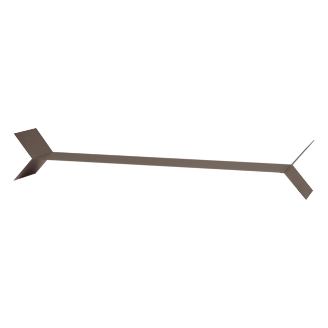 Woood Lorin Wandplanken Metaal Mokkabruin - Set Van 3