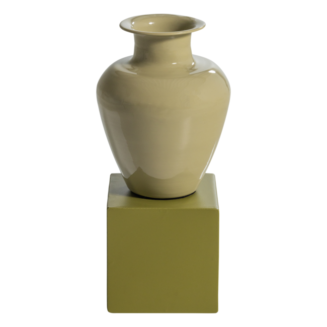 Woood Numo Wanddeco Set Vaas/Kubus 29x13 Cm Metaal Groen