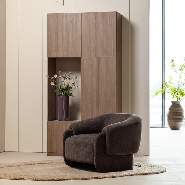 Woood Build Wandkast Combinatie 108 Cm Eiken Decor Bruin [FSC]