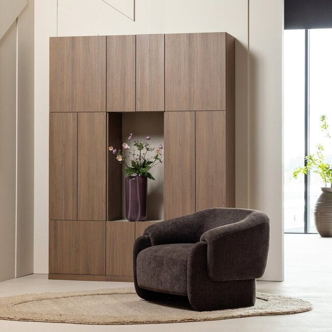 Woood Build Wandkast Combinatie 162 Cm Eiken Decor Bruin [FSC]