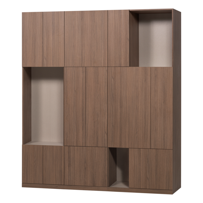 Woood Build Wandkast Combinatie 188 Cm Eiken Decor Bruin [FSC]