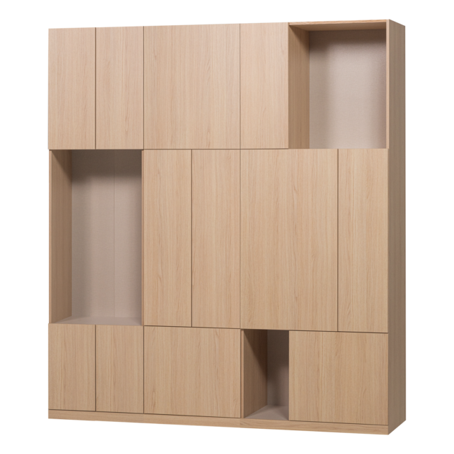 Woood Build Wandkast Combinatie 188 Cm Eiken Decor Naturel [FSC]