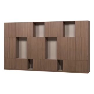 Woood Build Wandkast Combinatie 376 Cm Eiken Decor Bruin [FSC]