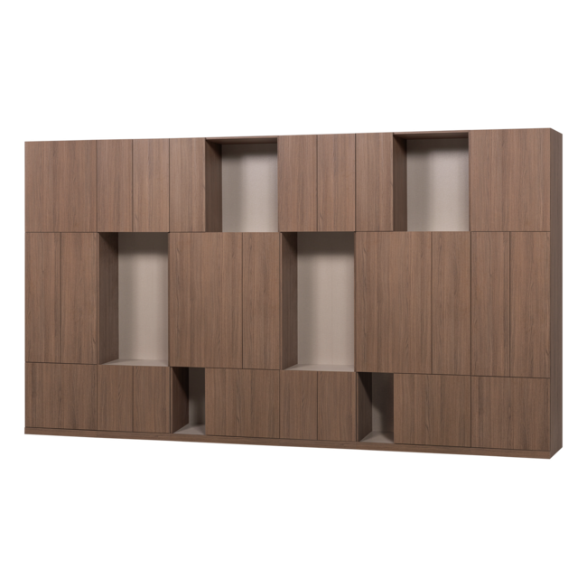 Woood Build Wandkast Combinatie 376 Cm Eiken Decor Bruin [FSC]