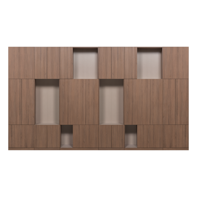 Woood Build Wandkast Combinatie 376 Cm Eiken Decor Bruin [FSC]