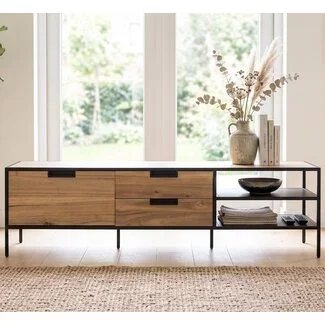 Eleonora Madison light Acacia TV-meubel 160 cm - Showroommodel