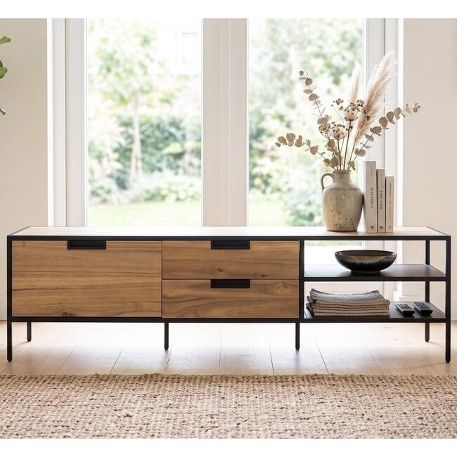 Eleonora Madison light Acacia TV-meubel 160 cm - Showroommodel
