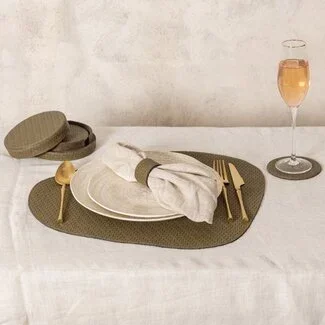 PTMD Placemat  Delcia Groen vegan leer
