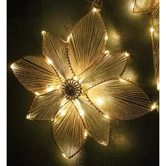 PTMD LED Decoratiebloem Madeline Crème – 36 x 40 cm