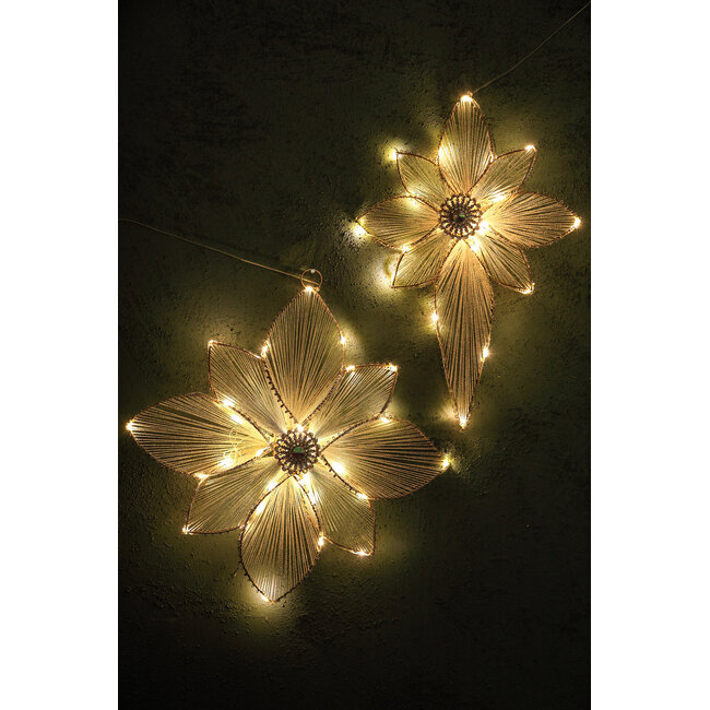 PTMD LED Decoratiebloem Madeline Crème – 36 x 40 cm