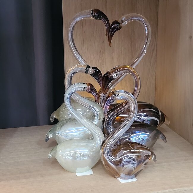 Light en Living Ornament 13x8x20 cm SWAN glas crème