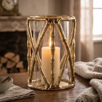 Richmond Interiors  Windlicht Lara goud met glas