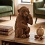 Light en Living Ornament Aap velvet Bruin
