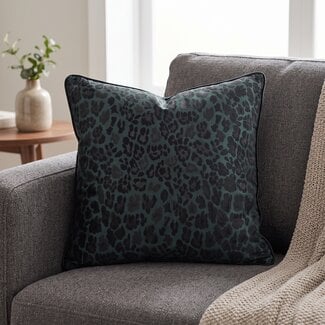 Light en Living Kussen LEOPARD Groen