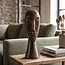 Light en Living Ornament 12x11x38 cm HEAD in bruin hout