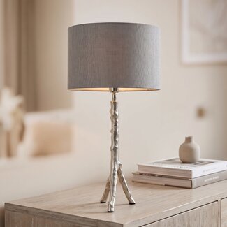 Light en Living Lampvoet 16,5x14,5x45 cm GUBA nikkel