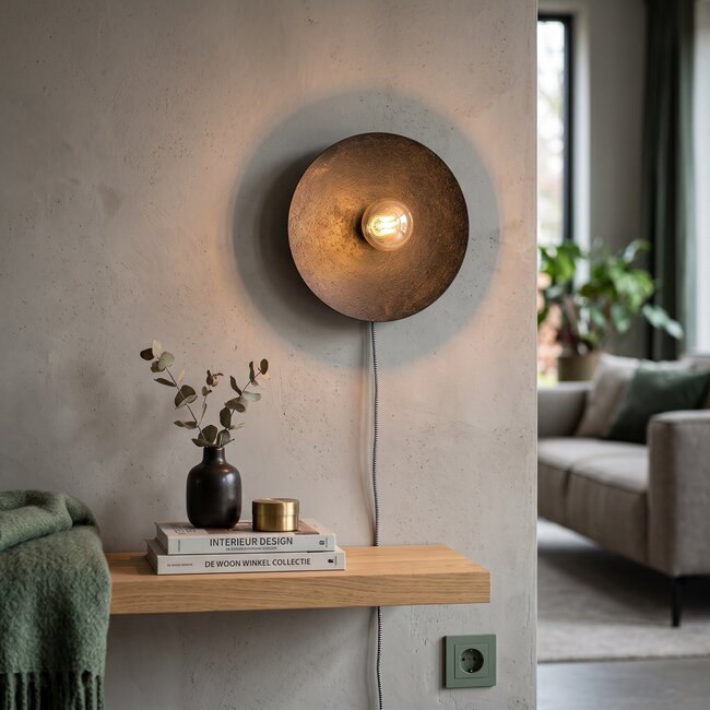 By Boo Wandlamp Horus Small - Zwart van By-Boo