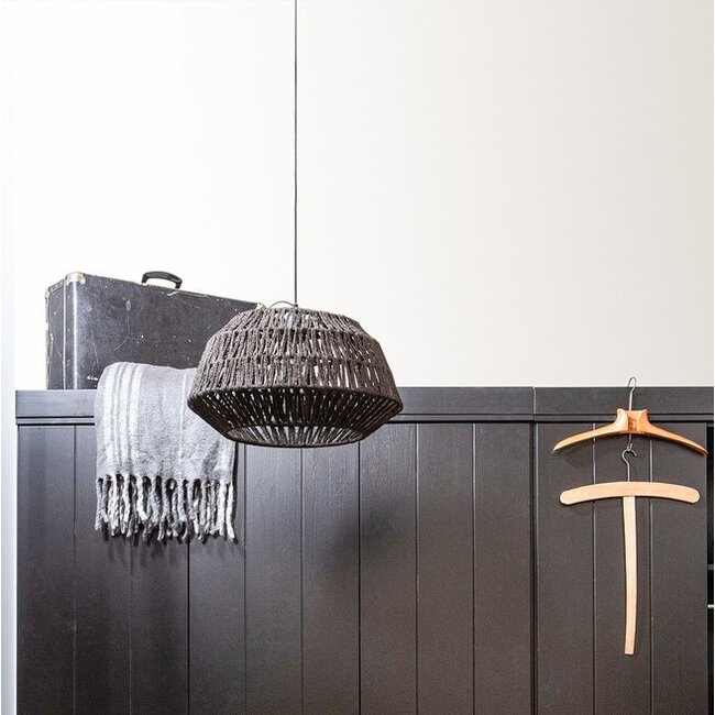 Woood Kace Hanglamp Jute Zwart Ø45cm