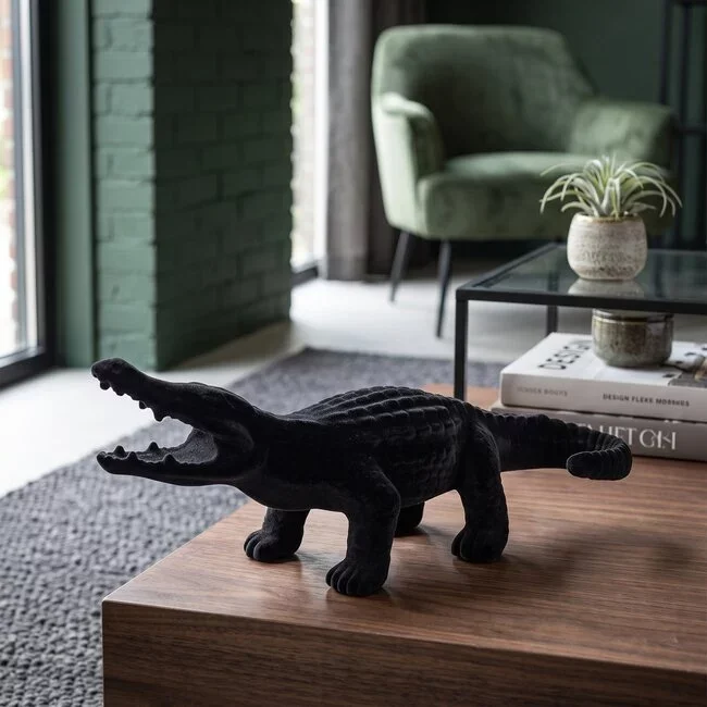 Richmond Interiors  Richmond Interiors Krokodil Crocky zwart medium