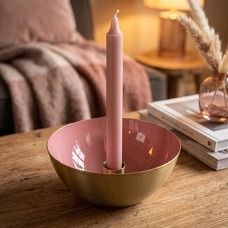 Countryfield Kandelaar schaal Madras oud roze