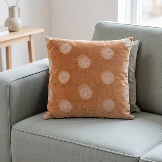 Woood Riv Kussen Fluweel Toffee 45x45cm