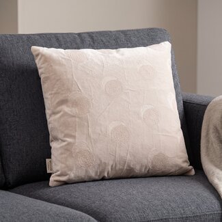 Woood Riv Kussen Fluweel Biscuit 45x45cm